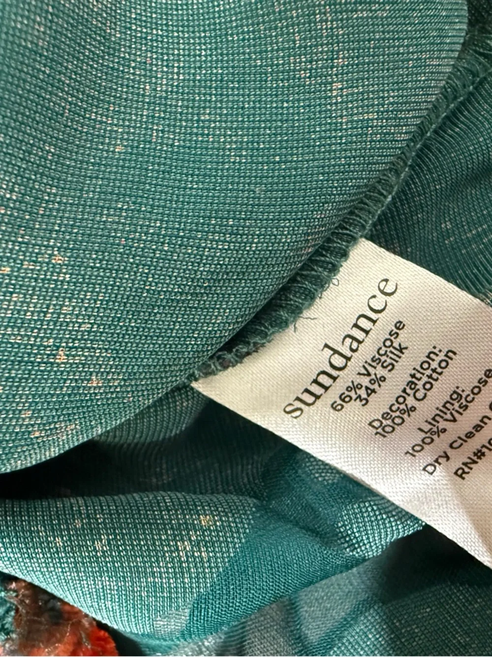 Sundance Teal Velvet Burnout Floral Blouse Boho Romantic Sheer Peasant Top M - Picture 5 of 6